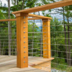 Hidden Deck Railing Fasteners - Cable Railing With Wood Posts