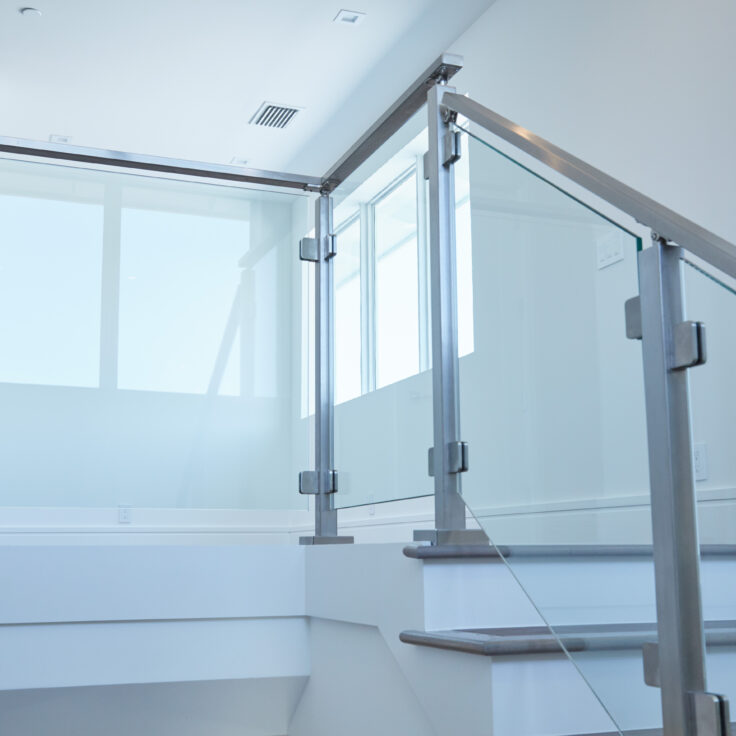 Glass Railing Post Corner Turn