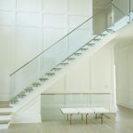 Floating Stair with Borderless glass railing, New York