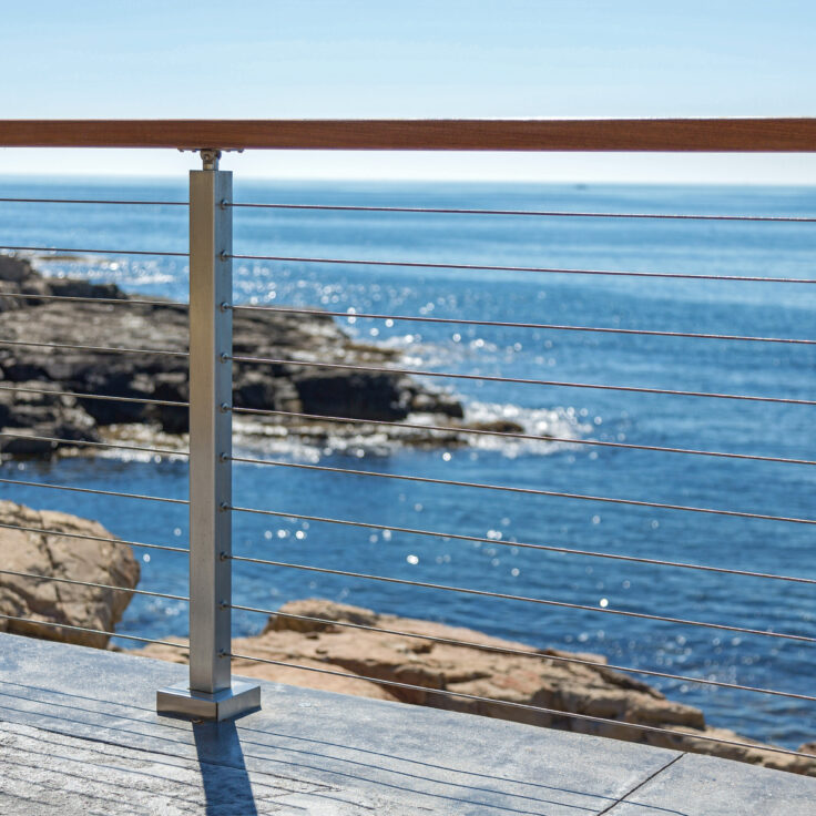 Cable Railing post Coastal Exterior