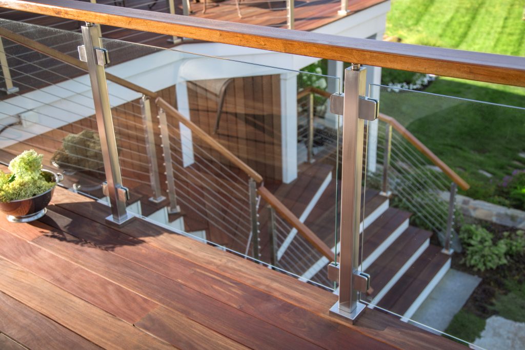 tempered framed glass railing