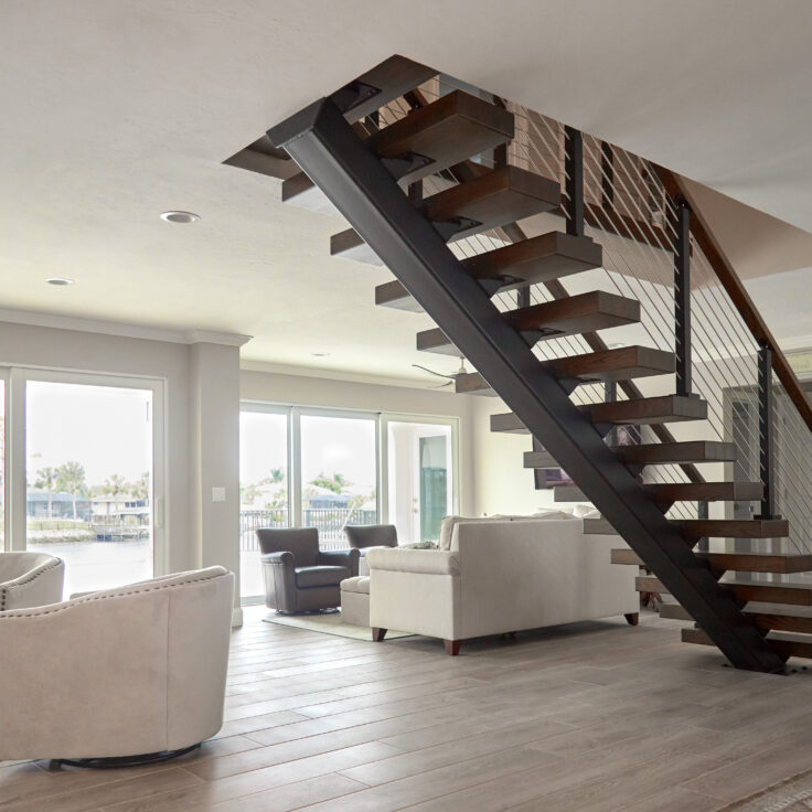 Floating Stair in Modern home