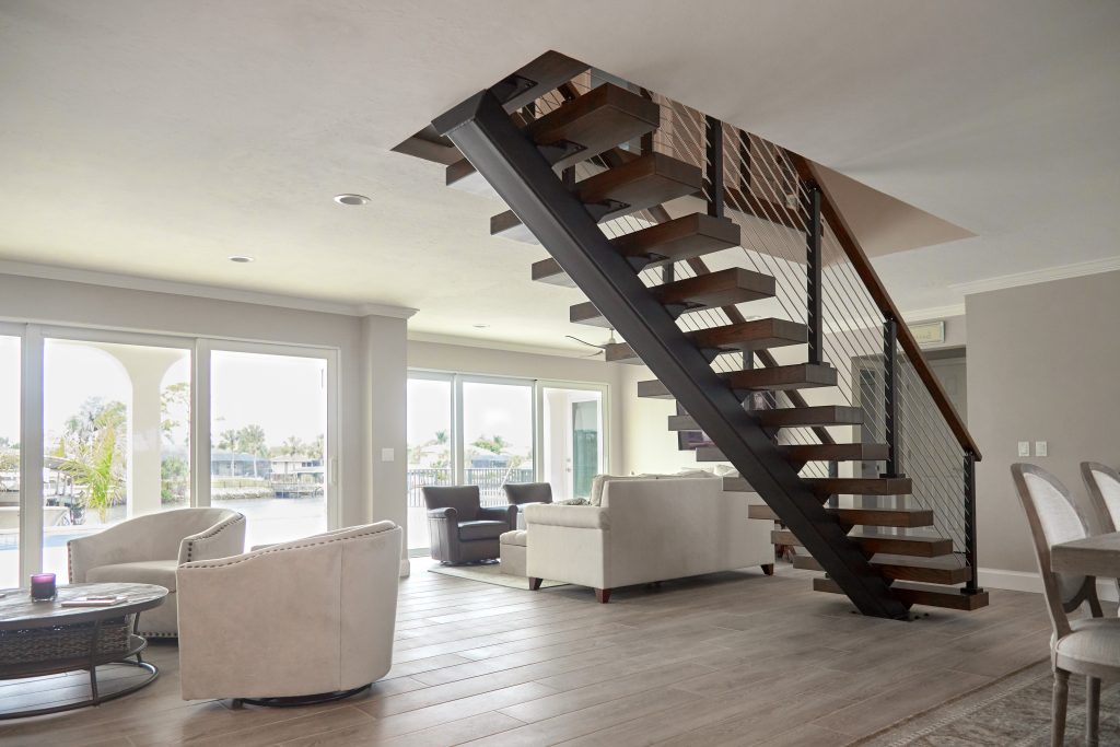 Floating Stair in Modern home