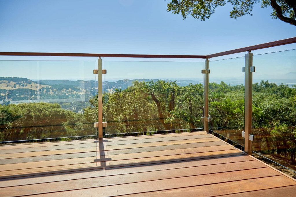 Glass Railing with Landscape View
