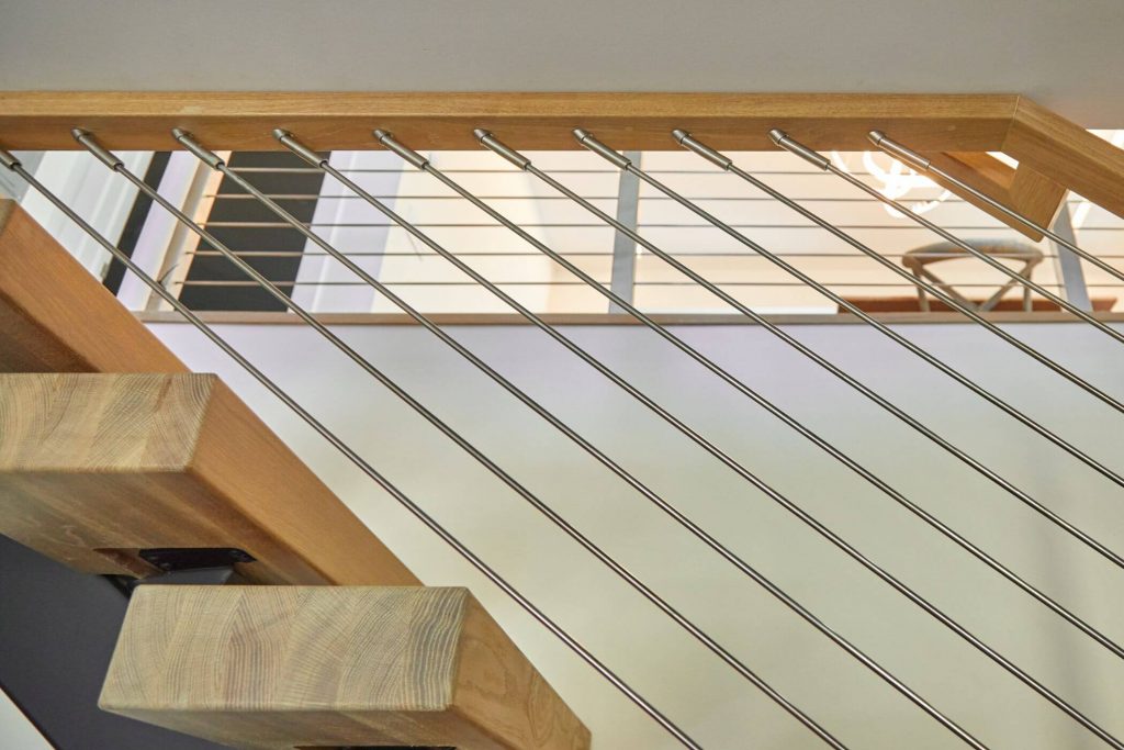 Rod Railing with Stair Treads