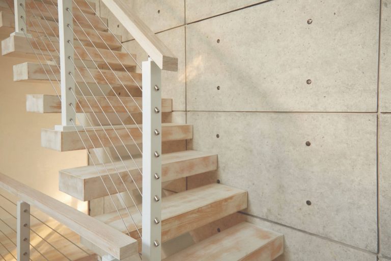 Floating Stairs with Surface Mount Posts