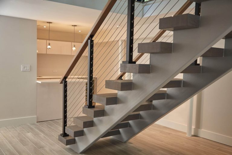 White Oak Floating Stairs