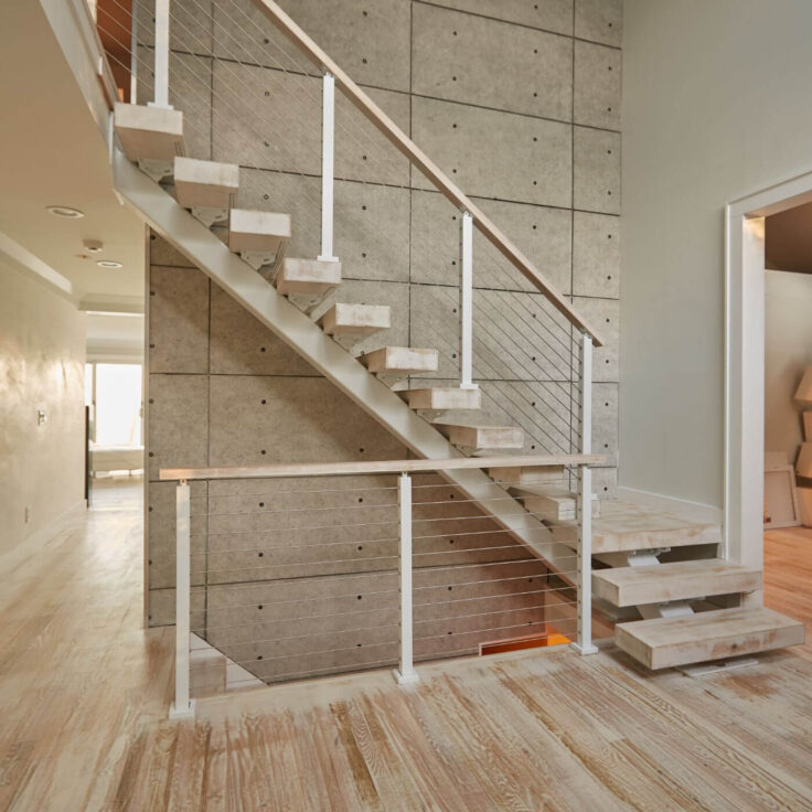 Red Oak Floating Stair Treads