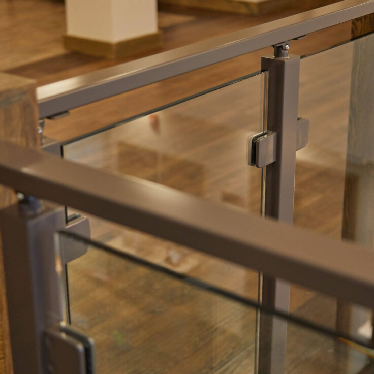 Metal Handrail for Glass