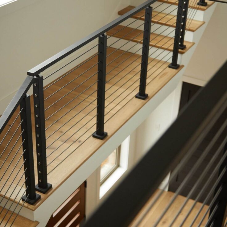 Black Onyx Rod Railing for Landing