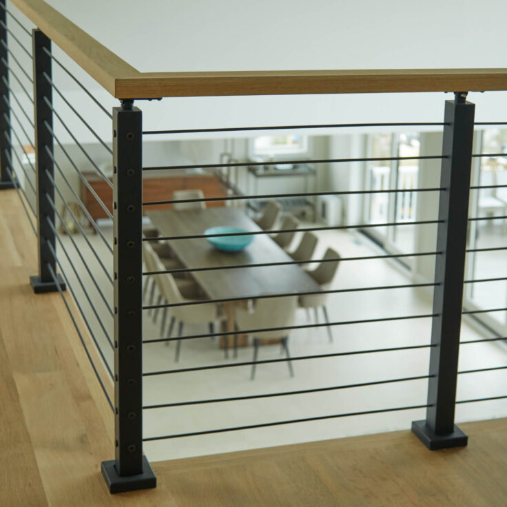 Onyx Rod Railing Posts for Indoors