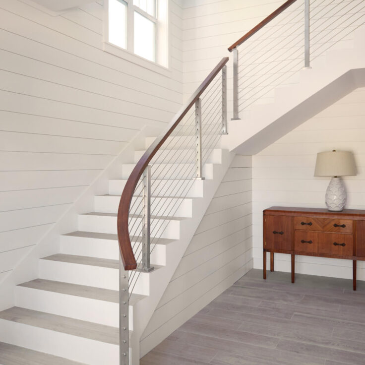 Curved Rod Railing for stairs