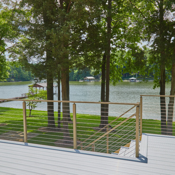 Cable Railing for a Lakeside Cottage