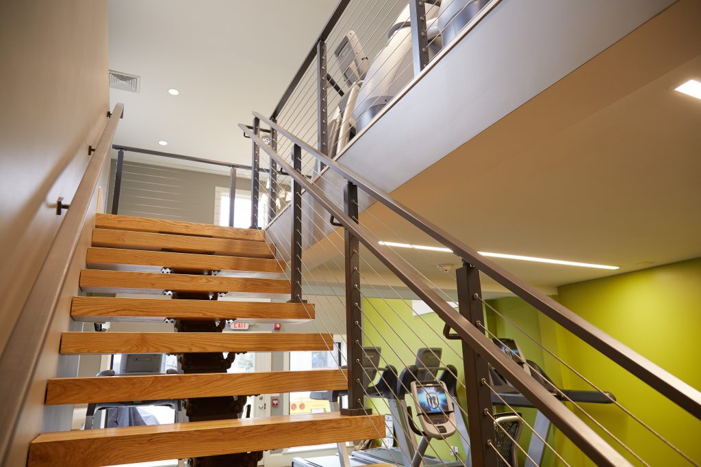 Prefab Metal Floating Commercial Stairs