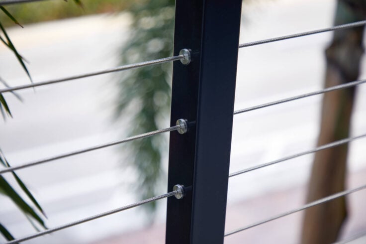 Black Cable Railing on a Naples Condo Unit - Viewrail