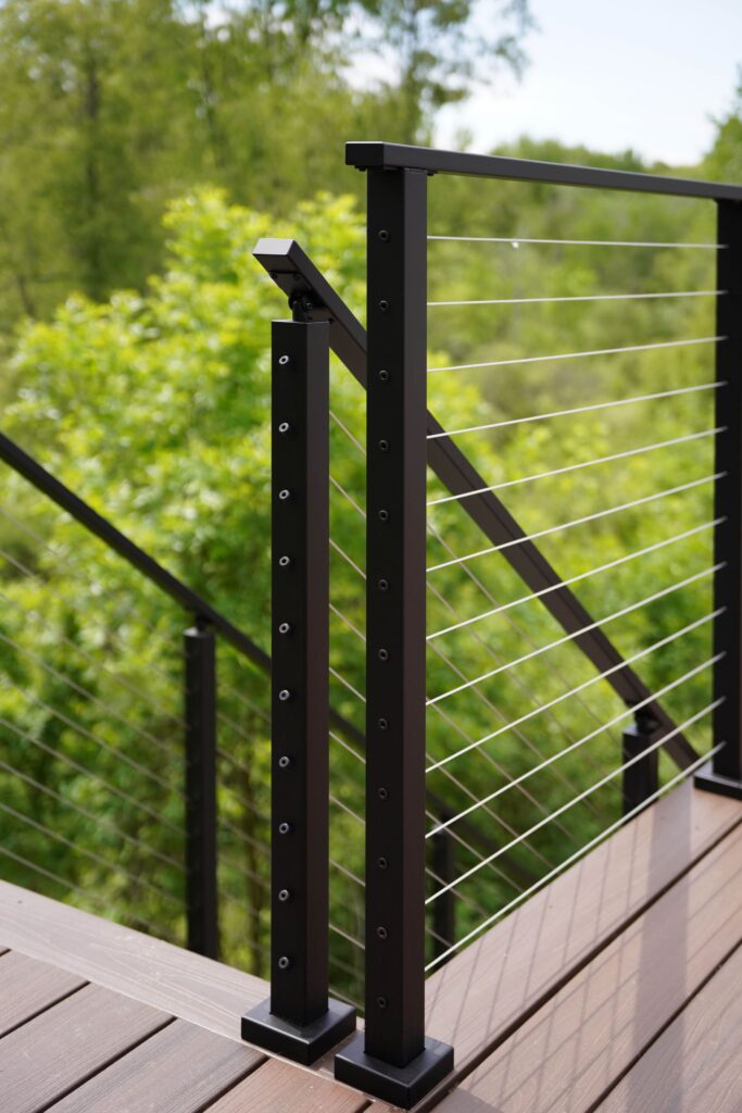 Aluminum Cable Railing Post | Express Level Line Post Kit| Viewrail