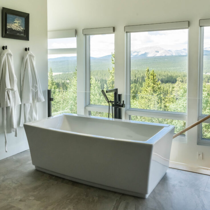 Glass Railing for a Luxurious Washroom