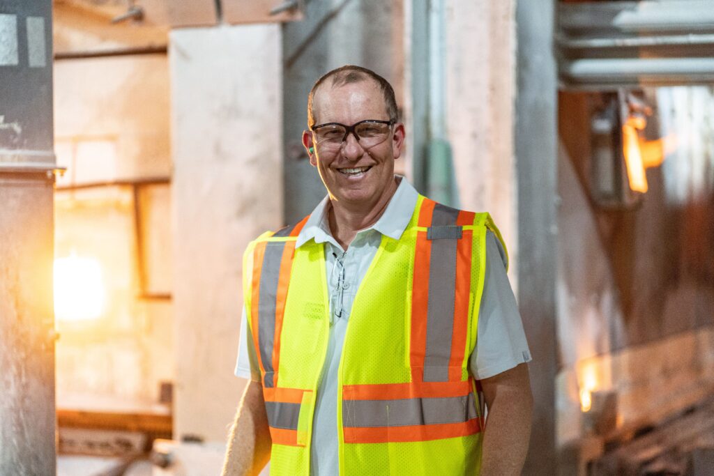 Len Morris, Founder and CEO of Viewrail, at the Viewrail Glass facility in Goshen, Indiana