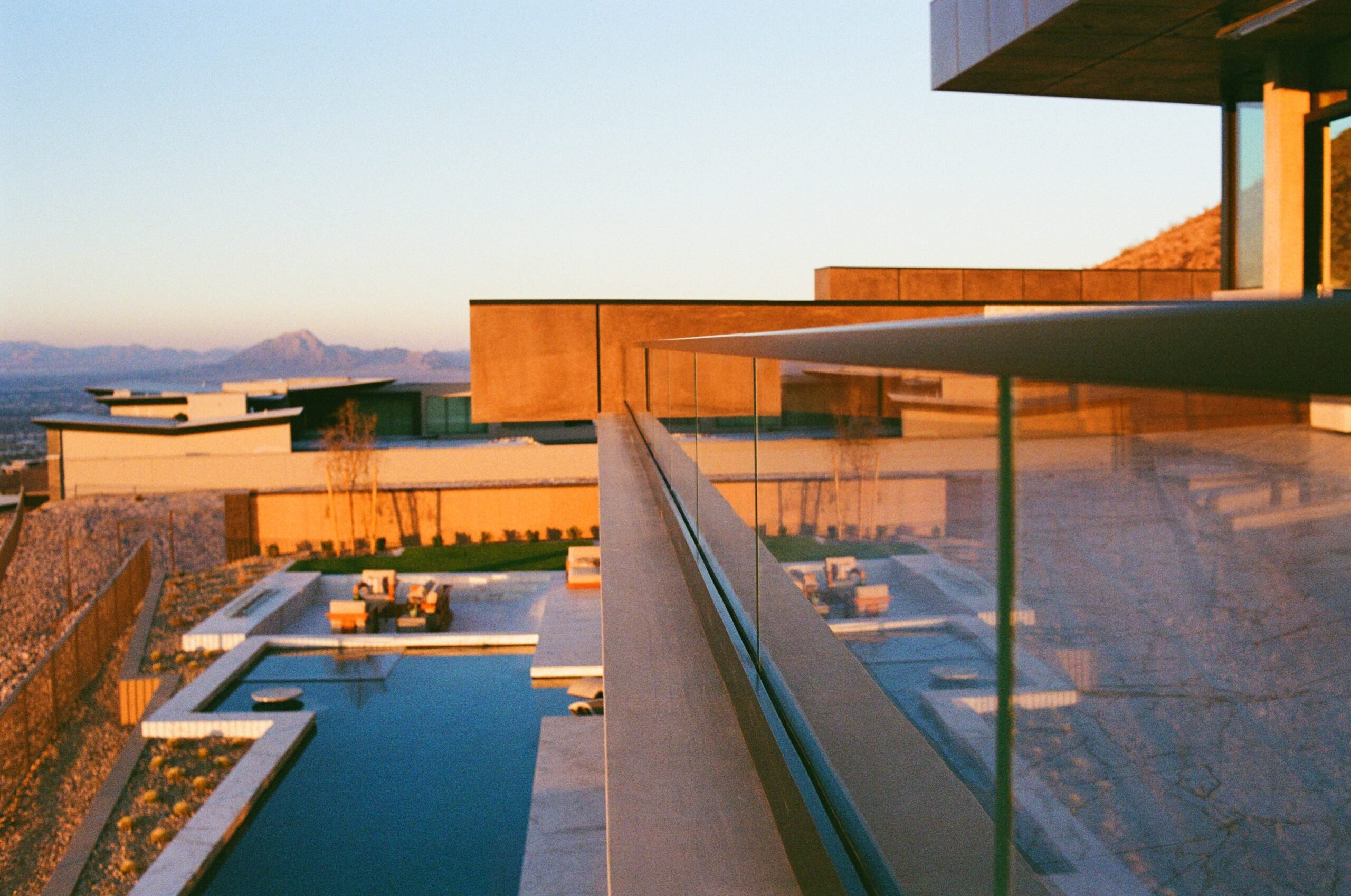 Viewrail glass railing overlooks the large pool